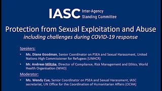 IASC Briefing on PSEA including during COVID-19