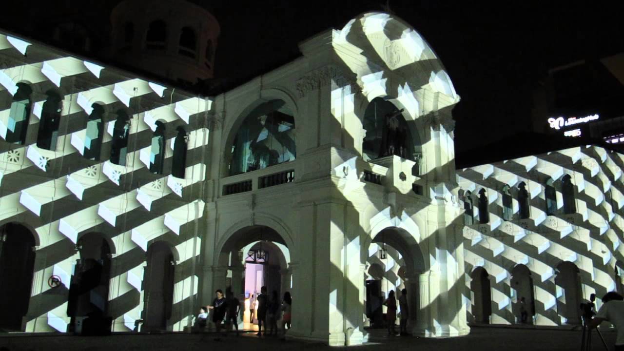 Projection Mapping by Panasonic PT-DZ21KE at Singapore Night Festival 2013