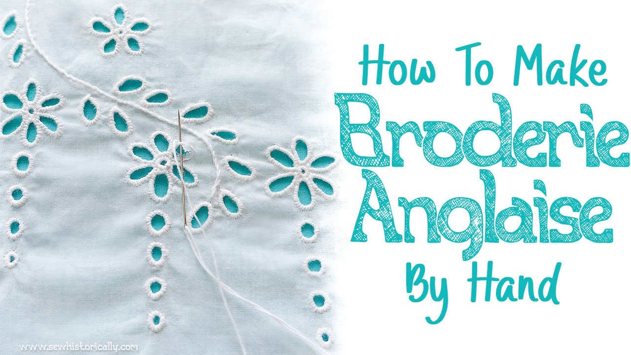 How To Make Broderie Anglaise By Hand | Eyelet Lace - YouTube