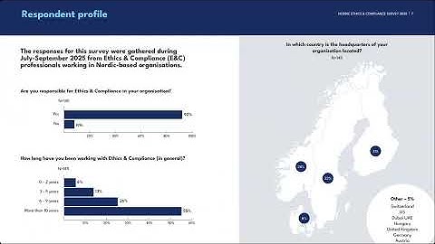 2025 Nordic Ethics & Compliance Survey launch 19112025