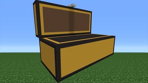Minecraft Tutorial: How To Make An Open Double Chest Statue