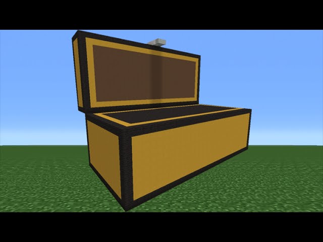 Minecraft Tutorial: How To Make An Open Ender Chest Statue 