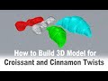 Rhino 7 SubDs-Croissant and Cinnamon Twists Forms 3D Modeling #193