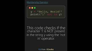 Python Membership Operator Advanced