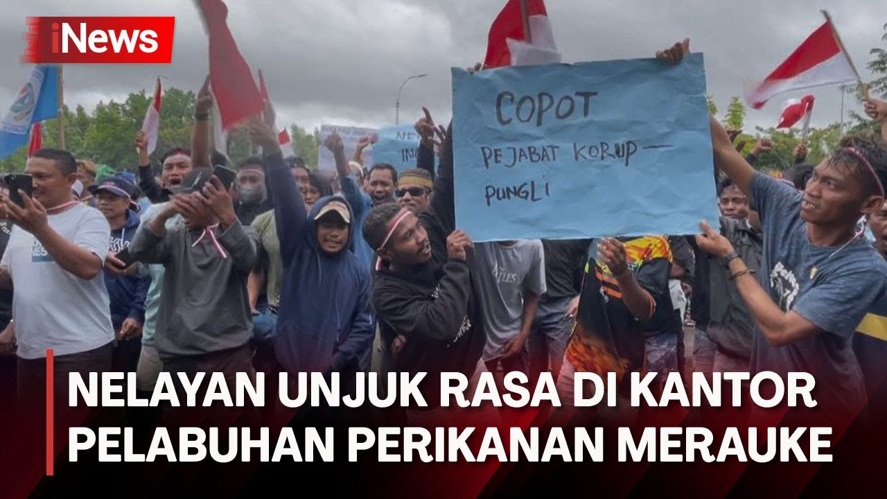 Ratusan Nelayan Gelar Unjuk Rasa di Kantor Pelabuhan Perikanan Nusantara Merauke