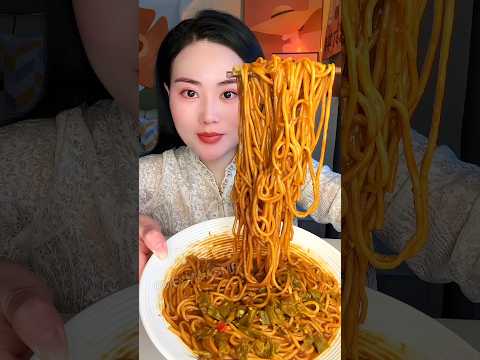 Fast Mukbang Spicy Noodles 🍜🔥 #mukbang #asmreating #shorts #foodvlog