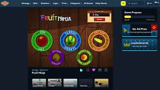 First Fruit Ninja Gameplay Coolmath Games added.