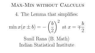 4. The wonderful Lemma for x(x-b)
