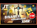 40 sur le xmr  cause de binance   actu crypto 