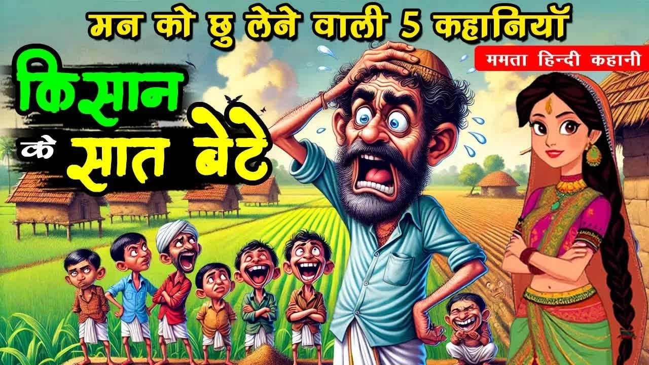 किसान के सात बेटे, KISAN KE SAAT BETE, MAN KO CHU LENE WALI KAHANI, हिंदी कहानी, MORAL STORY