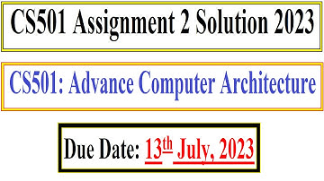 CS501 Assignment # 02 | CS501 Assignment 2 Solution 2023
