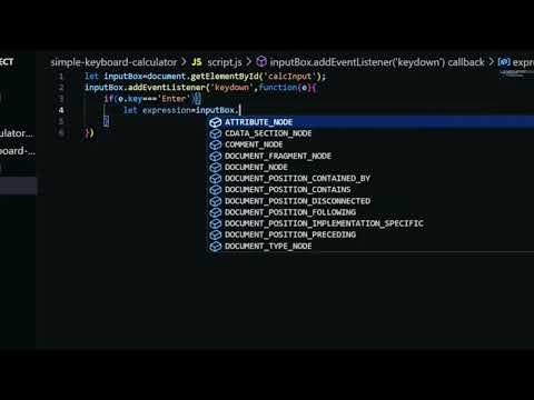 Keyboard-Only calculator in JS #shorts
