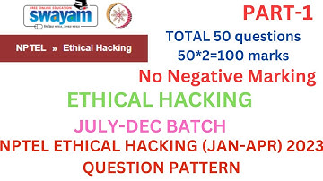 NPTEL ETHICAL HACKING Question Pattern (Jan-Apr Batch) in Hindi Part-1 2023
