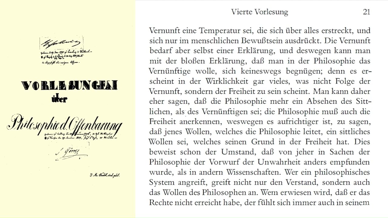 Schelling | PHILOSOPHIE DER OFFENBARUNG | 04 (1/2)