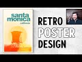 Inkscape Tutorial: How to Make Retro Travel Poster 2D Flat Vector Design with Watercolor Effect