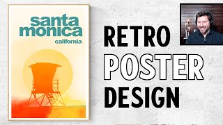 Inkscape Tutorial: How to Make Retro Travel Poster 2D Flat Vector Design with Watercolor Effect screenshot 4