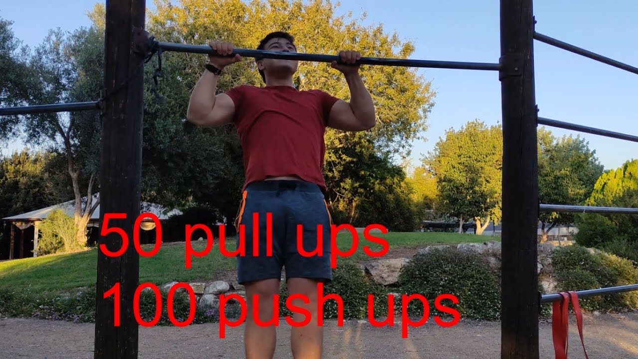 50 pull ups 100 push ups challenge inspired by that's good money - YouTube