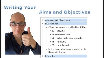 Writing your Aims and Objectives