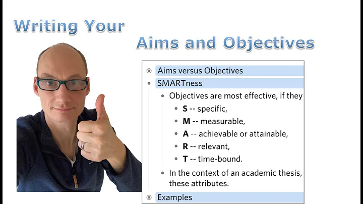 Writing your Aims and Objectives
