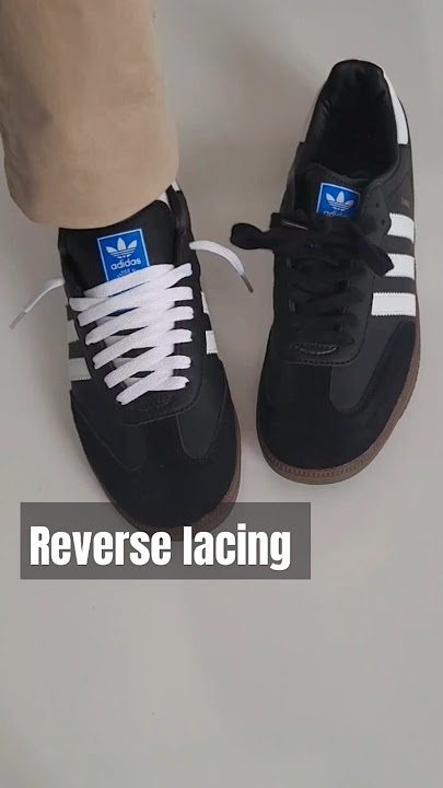 Reverse laces neat look 👌 Casual shoes sneakers lacing technique. Adidas Samba Gazelle Spezial 💚