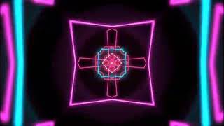 Neon Hypno-Tunnel - Abstract Tunnel Of Lights - Motion Graphics Background Video