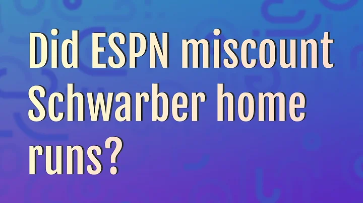 Did ESPN miscount Schwarber home runs?