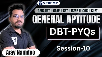 DBT-JRF Crash Course|| Session-10|| Ajay Namdeo||CSIR-NET||GATE||DBT||ICMR