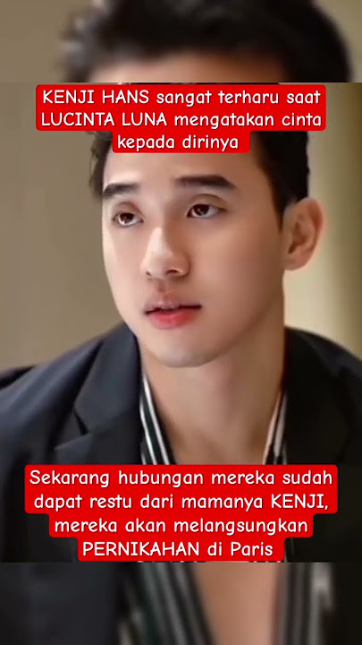 KENJI HANS sangat terharu saat LUCINTA LUNA mengatakan cinta kepda dirinya#publik#shorts#lucintaluna