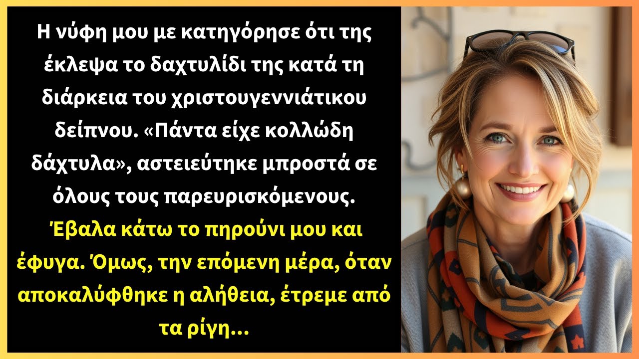 Η νύφη μου με κατηγόρησε ότι της έκλεψα το δαχτυλίδι της κατά τη διάρκεια του χριστουγεννιάτικου