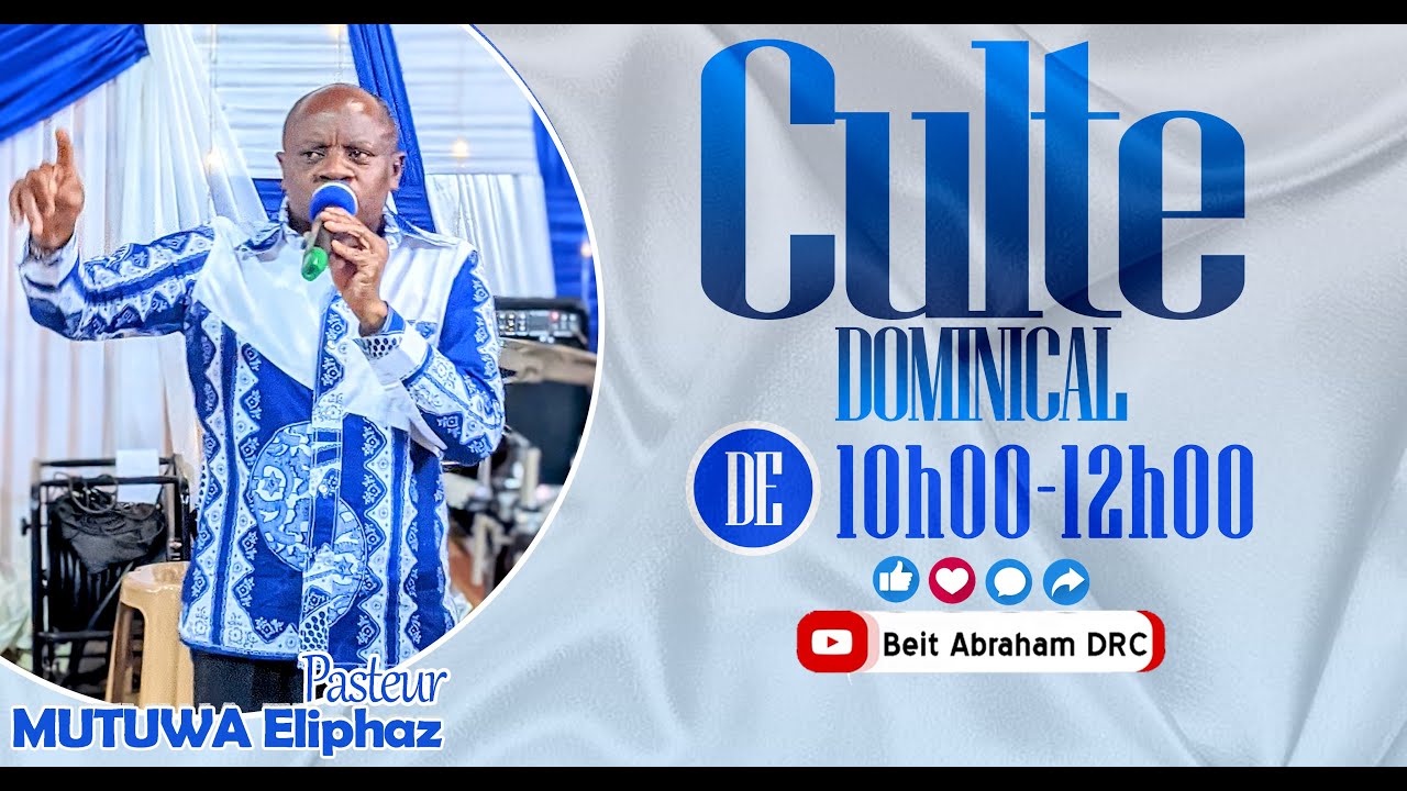 CULTE DOMINICAL DIMANCHE LE 28042024  MATIN  PASTOR  MUTUWA Eliphaz