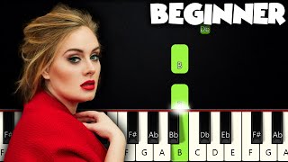 Video thumbnail of "Someone Like You - Adele | BEGINNER PIANO TUTORIAL + SHEET MUSIC by Betacustic"