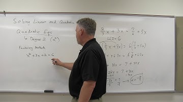 MTH 135 Section 1.1 & 1.4 - Solving Linear and Quadratic Equations