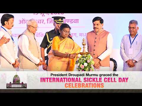 The President attended the International Sickle Cell Day program in Omkareshwar, Madhya Pradesh.