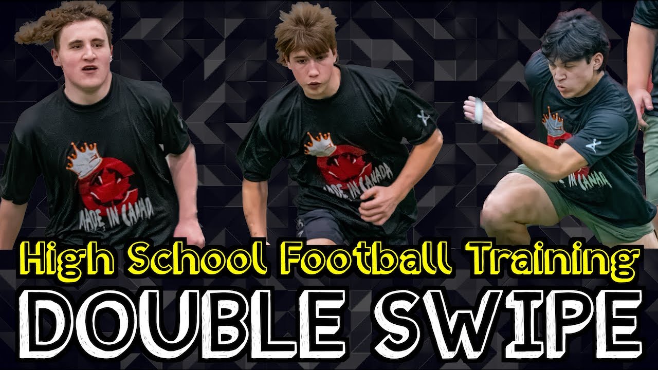 Mastering the Swipe Technique: High School Defensive Line Group Dominates Training!