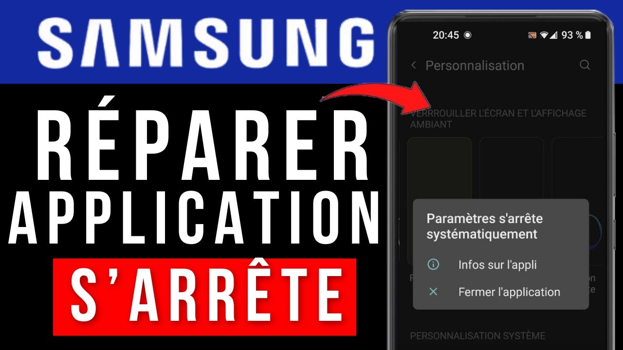Comment Résoudre L'Application S’arrête Systématiquement ( FACILE