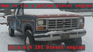 What Happens When Your Diesel Engine Gels And How to Fix it! 6.9 IDI Cold Start!
