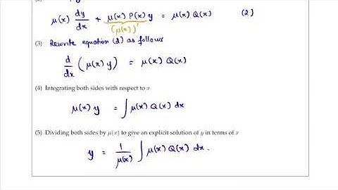 L5: Integrating Factors - MATH 316: ODEs