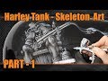 Airbrush Step by Step - Skeleton on a Rocking Chair : Part 1