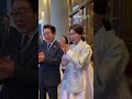 La primera dama de Brasil utiliza un vestido tradicional coreano