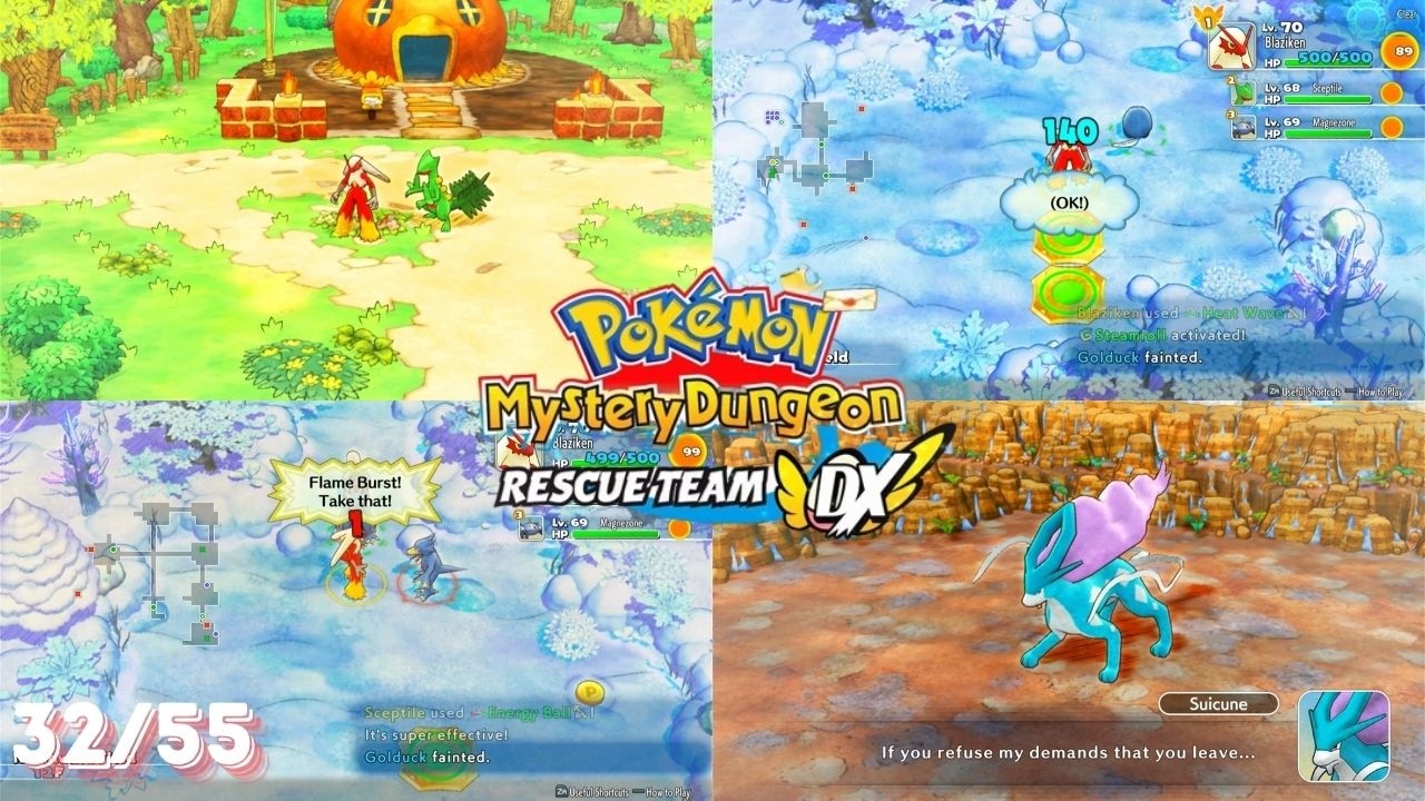 Pokemon Mystery Dungeon Rescue Team DX How to Recruit Suicune at Northwind Field
