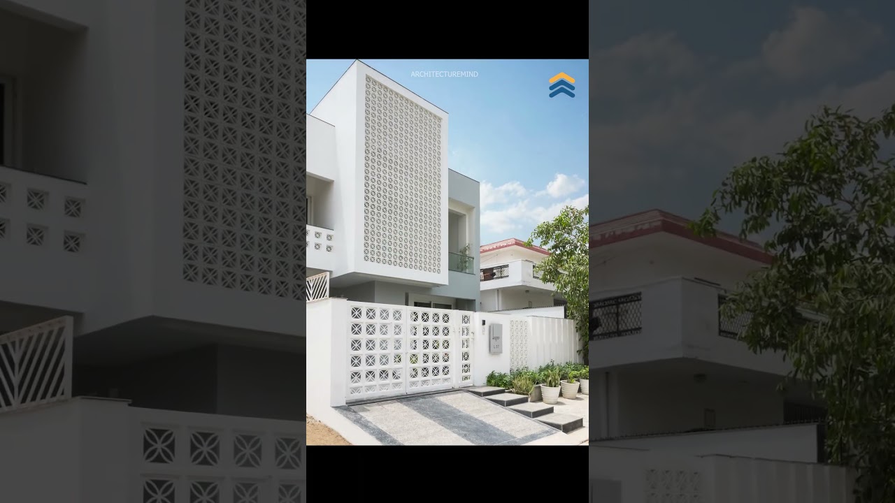 “A House That Breathes Simplicity | White Screen House by The Design Route”