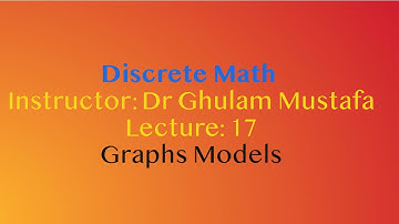 Lecture # 17 Discrete Math - Graphs Models (Urdu/Hindi)