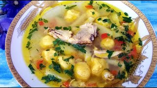 Суп с галушками/Галушки рецепт/Суп с клёцками/Простой рецепт вкусного супа