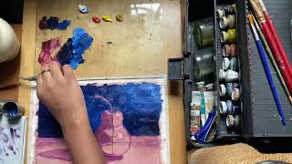 Simple oil painting for beginners #oilpainting #paintingtutorial #tutorial #trending