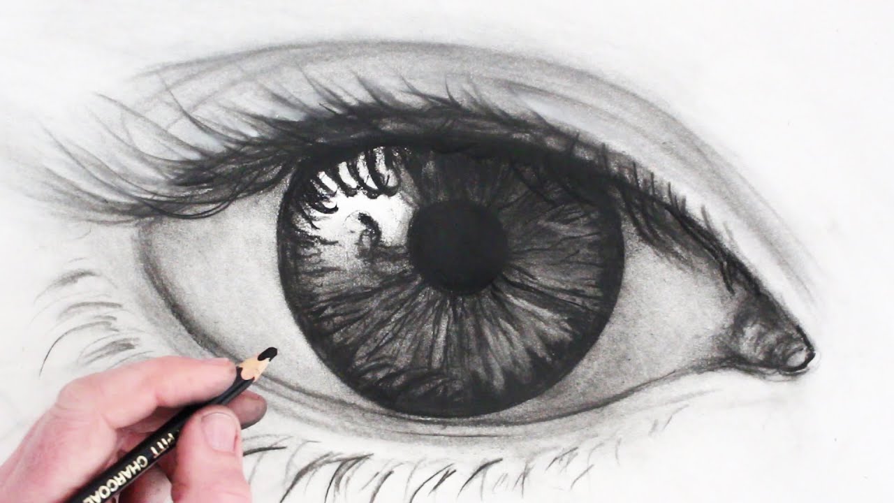 How to Draw a Realistic Eye Narrated Sketch  YouTube