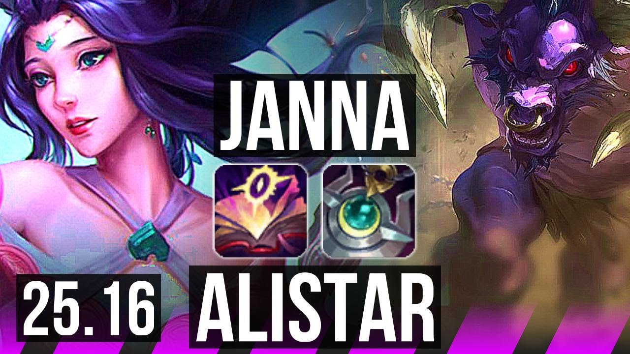 JANNA & Draven vs ALISTAR & Jhin (SUP) | 1/0/8 | NA Master | 25.16