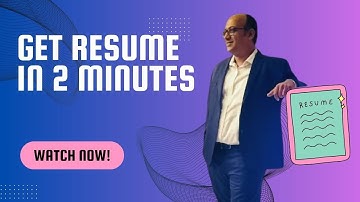 Create a professional resume in 2 minutes with AI