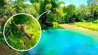 Highest Rope Swing In Jamaica.. I Jumped