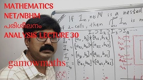 Lecture 30, Analysis. Mathematics NET/NBHM coaching.
