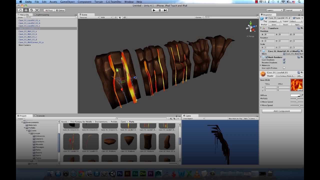 Unity Cave Generation Unity Tutorial - Cave Scene (4) - Lava falls - YouTube